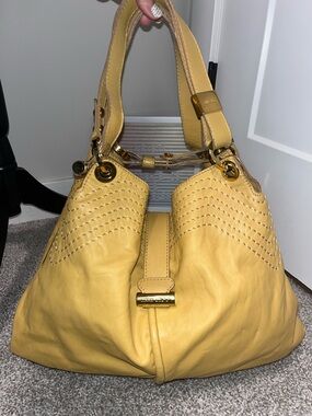 Jimmy Choo Golden Leather Hobo Bag